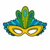 пример раскраски маска с перьями павлина