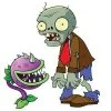 пример раскраски обычный огородный зомби и зубастик
