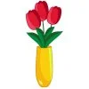 Цветной пример раскраски тюльпаны в вазе