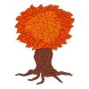 Цветной пример раскраски большое дерево
