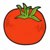 пример раскраски целый настоящий помидор