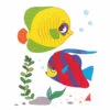 Цветной пример раскраски две морских рыбки
