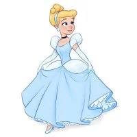 Цветной вариант раскраски принцесса золушка на балу