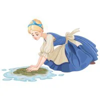 Цветной вариант раскраски золушка до бала