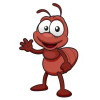 Цветной вариант раскраски муравей картинка для детей