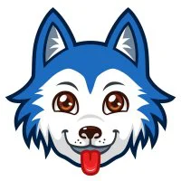 Цветной пример раскраски веселая маска волка