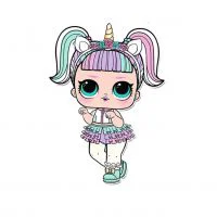 Цветной вариант раскраски лол кукла единорожка танцор единорог