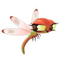 Цветной вариант раскраски попрыгунья стрекоза