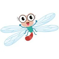 Цветной вариант раскраски стрекоза рисунок