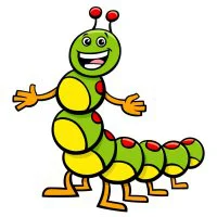 Цветной пример раскраски смешной рисунок