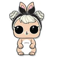 Цветной пример раскраски лол большой питомец американский кролик