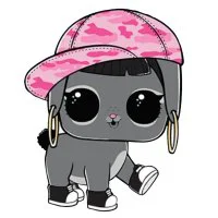 Цветной вариант раскраски лол питомцы кролик хун