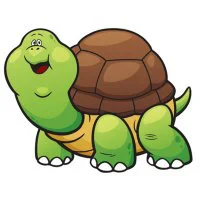 Цветной вариант раскраски большая черепаха