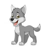 Цветной пример раскраски серый волчок