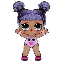 Цветной вариант раскраски кукла лол дерзкая (дарлинг) дива