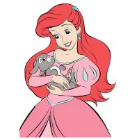 Цветной вариант раскраски принцесса дисней для девочек