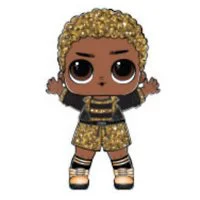 Цветной вариант раскраски кукла лол мальчик королевская пчела