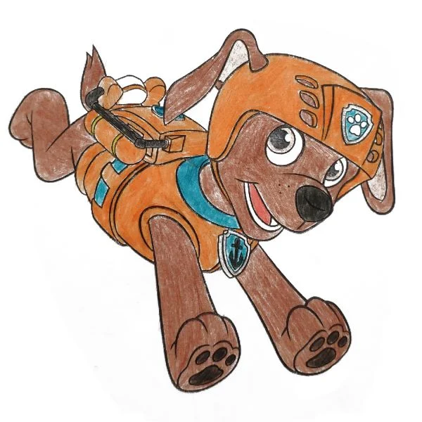 Цветной вариант раскраски зума спешит на помощь