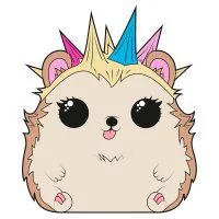 Цветной вариант раскраски лол питомцы ежик из 80х