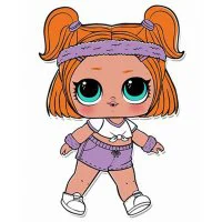 Цветной вариант раскраски кукла лол спортсменка спринт