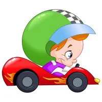 Цветной вариант раскраски гоночная