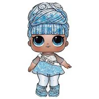 Цветной вариант раскраски кукла лол miss cnow снежная