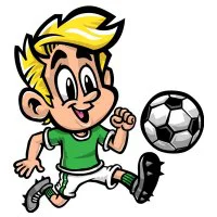 Цветной вариант раскраски игра футбол - летний вид спорта