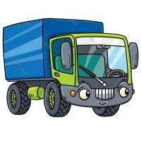 Цветной пример раскраски с кузовом