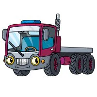 Цветной вариант раскраски без кузова