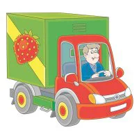 Цветной пример раскраски газель для перевозки