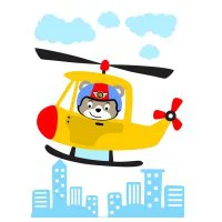 Цветной пример раскраски картинка вертолет