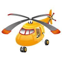 Цветной вариант раскраски вертолет как настоящий