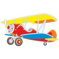 Цветной вариант раскраски самолет настоящий