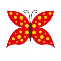 Цветной вариант раскраски контурная раскраска бобочки