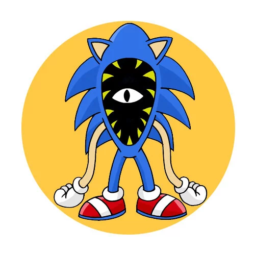 Цветной вариант раскраски соник fbx