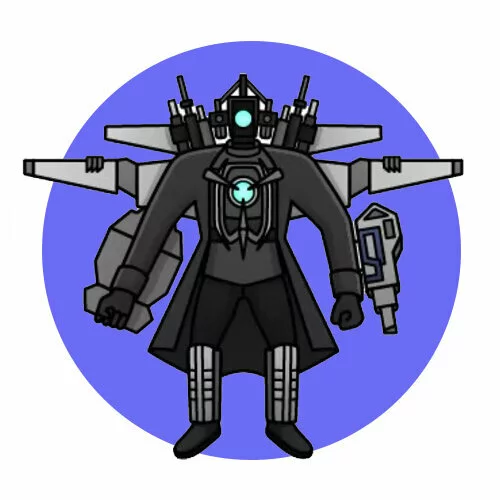 Цветной вариант раскраски скибиди титан камерамэн