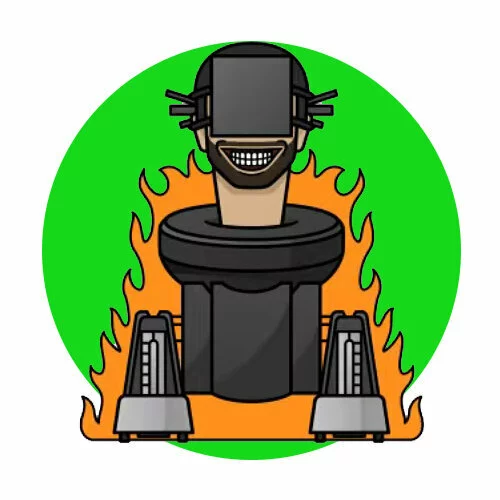 Цветной вариант раскраски огнемет скибиди