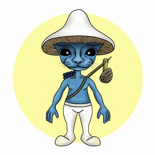 Цветной вариант раскраски шайлушай во весь рост