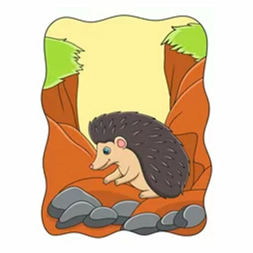 Цветной вариант раскраски ежик что-то нашел