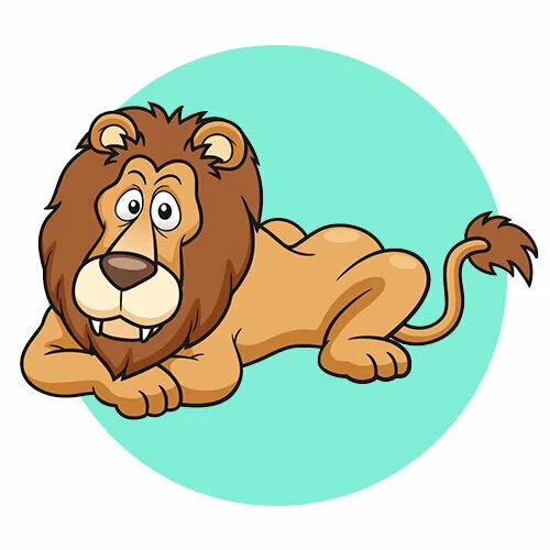 Цветной пример раскраски лев решил отдохнть