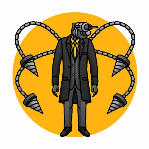 Цветной пример раскраски большой дрель мэн скибиди