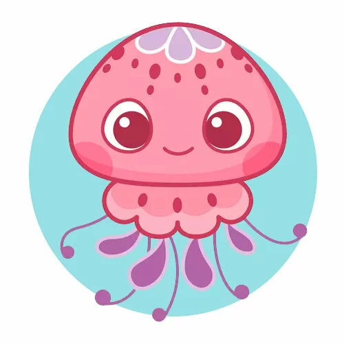 Цветной вариант раскраски простая раскраска осьминожка