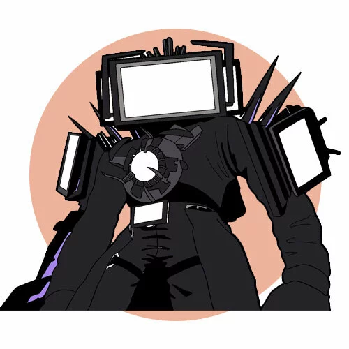 Цветной вариант раскраски титан тв-мен 3.0 скибиди