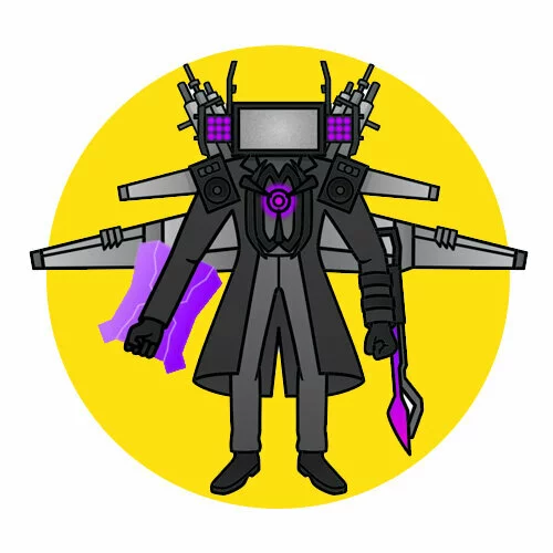 Цветной пример раскраски титан тв-мен апгрейд