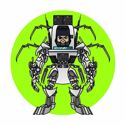 Цветной вариант раскраски скибиди инвентор