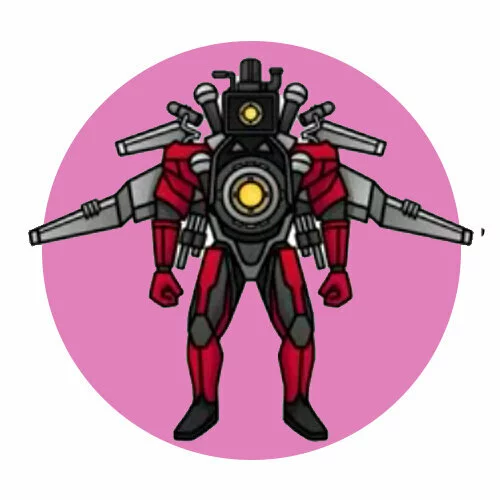 Цветной вариант раскраски сонар титан скибиди