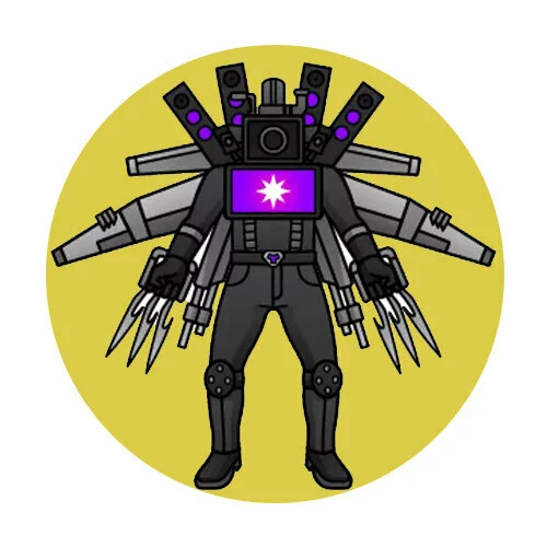 Цветной вариант раскраски тритиан камерамен скибиди