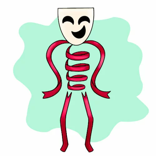 Цветной вариант раскраски гэнгл удивительный цифровой цирк