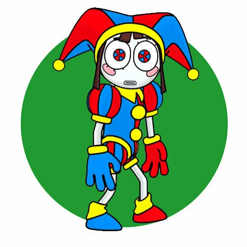 Цветной вариант раскраски помни из удивительный цифровой цирк