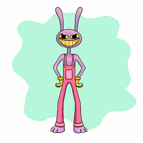 Цветной вариант раскраски джекс удивительный цифровой цирк